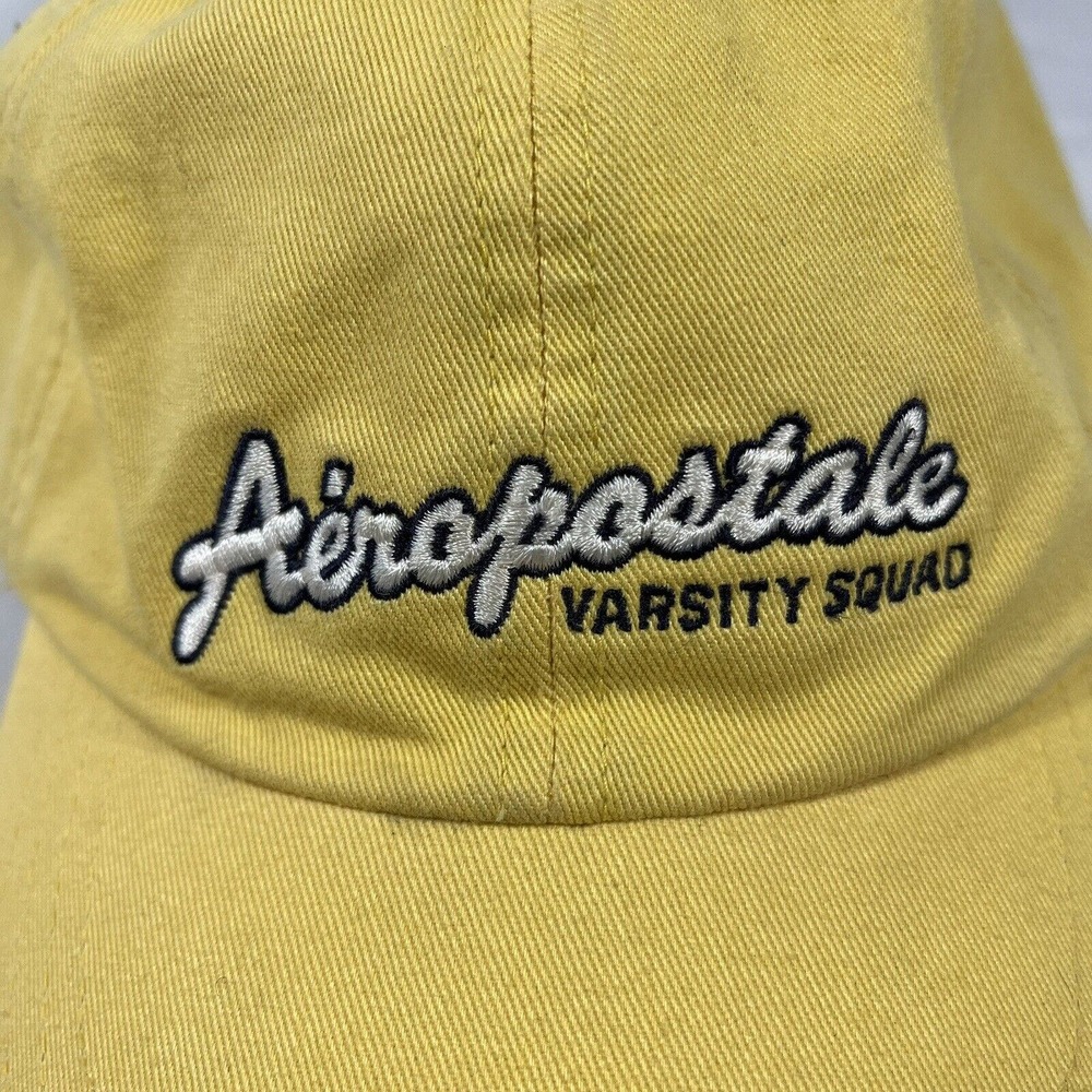 Aeropostale Varsity Squad 1987 Strapback Baseball Hat Cap Yellow One Size Fits - Picture 5 of 11